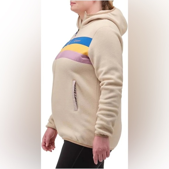 NWT Cotopaxi Women's Teca Fleece Hooded Full-Zip Jacket Frosting Beige Size 4X - Picture 2 of 9